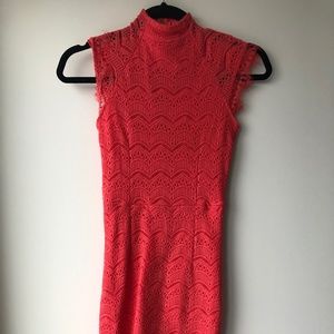 Worn Once Flattering  Dress with Lace Details